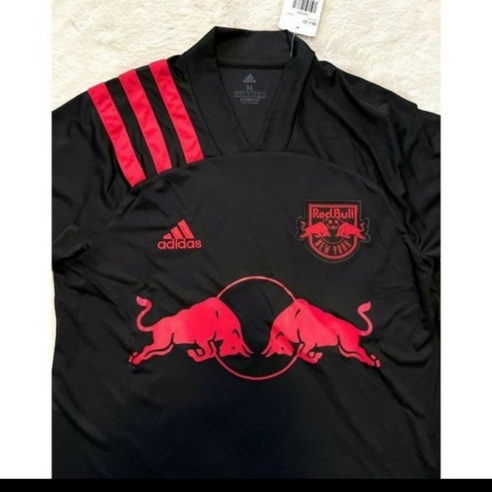 MLS New York Red Bulls adidas soccer futbol 2020 Dark Mode Jersey - Black  Mediu